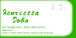 henrietta dobo business card